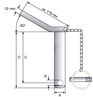 Unterlenkerbolzen