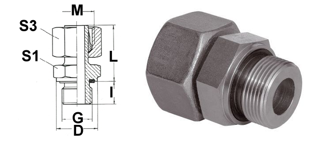 Verschraubung SW 27