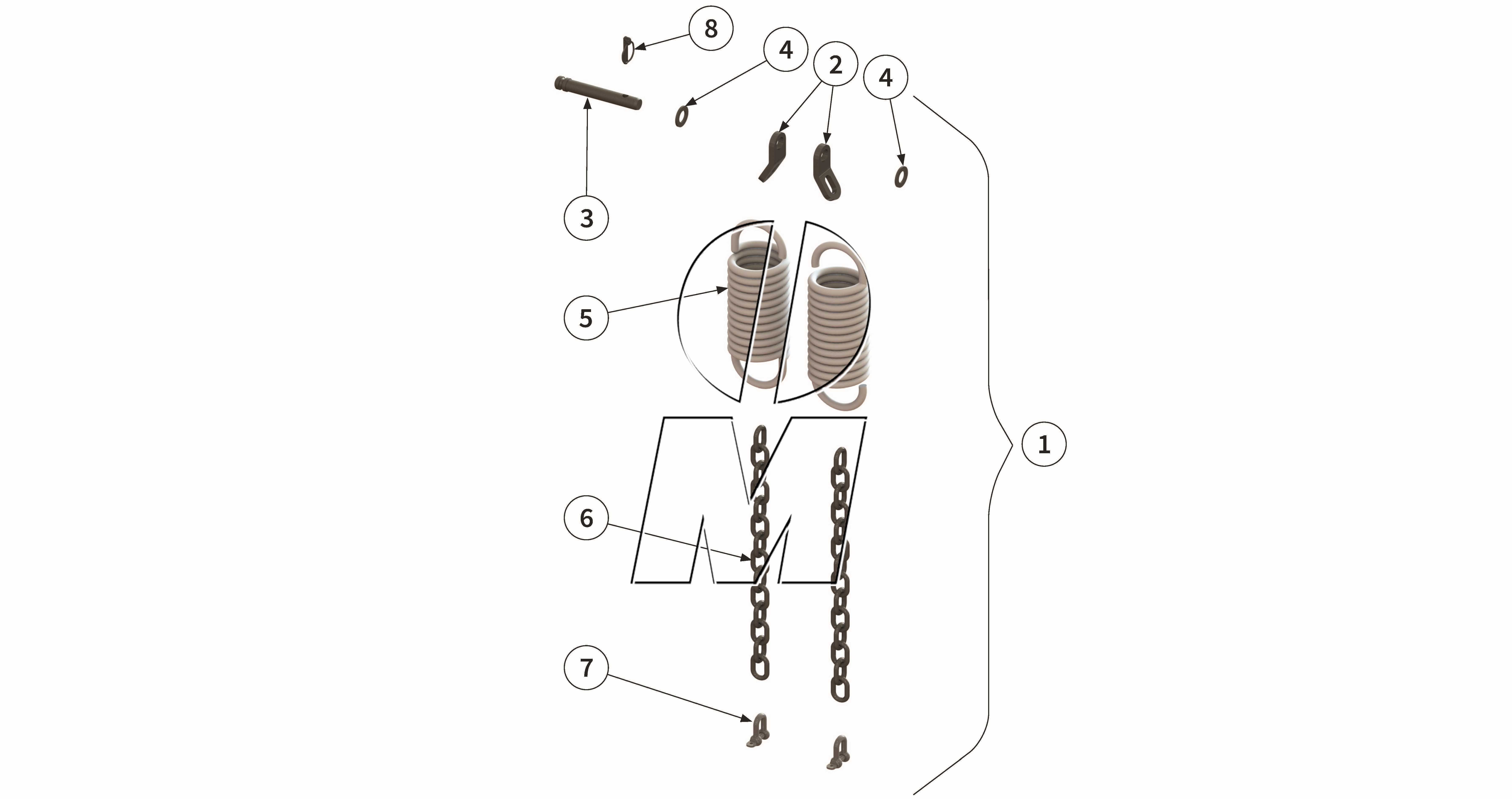 Zeichnung 24: Federentlastungspaket 00046162 (P_VS_ET_24_WEL)